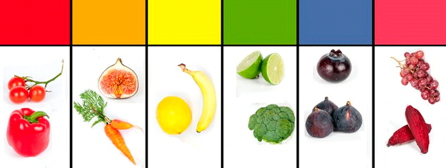los colores de los alimentos